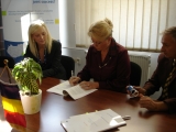 The ceremony of signing the first contracts 